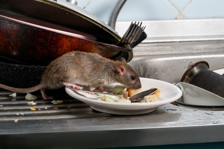 Rodent Removal - A rat in a kitchen